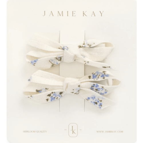 Organic Cotton Nathalie Bow - Juniper Fields Blue – Jamie Kay USA