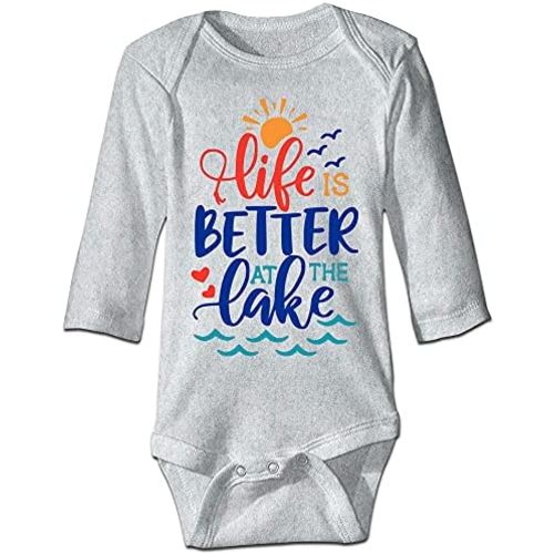 DOQOSESHY Life is Better at The Lake Baby Climbing Bodysuit Unisex Infant Rompers
