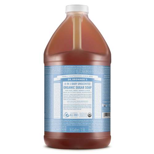 Baby Unscented Organic Sugar Soaps | No Clog Pump | Dr. Bronner's