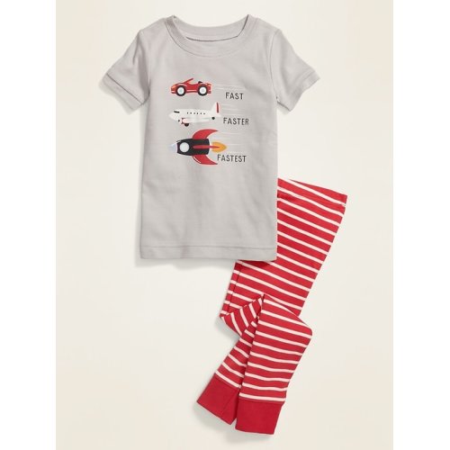 "Fast, Faster, Fastest" Pajama Set for Toddler & Baby