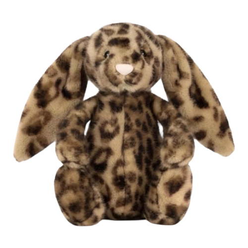 Kiewfjdk Easter Bunny Stuffed Animals, Soft Floppy Ear Easter Bunny Plush Toy, Leopard Print, Cute Easter Rabbit Plushie for Kids, Easter Basket Stuffer, Festive Home Decor & Holiday Gift