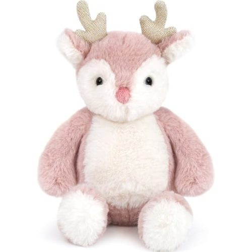 MON AMI Holly The Reindeer 10-Inch Stuffed Animal, Soft Holiday Plush Toy