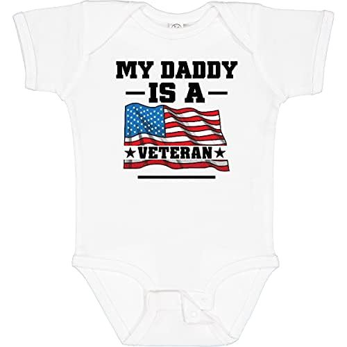 inktastic My Daddy Is a Veteran Baby Bodysuit