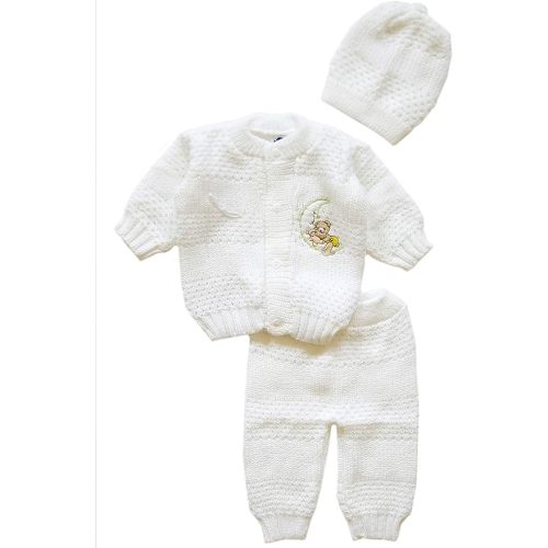 Abelito Newborn Baby Boy's Girl's Unisex Warm Winter 3 Pieces Crochet Set