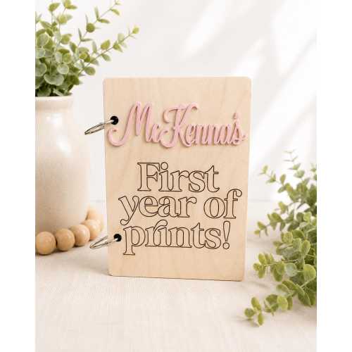 Personalized Baby's First Year Keepsake Book: Handprint & Footprint, Baby Shower, Memory Book