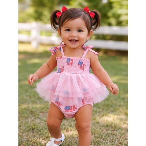 Muslin Tutu Bubble, American Flag Pink