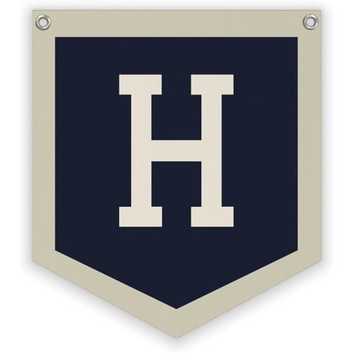 Lacama Toddler Boys Room Decor,Name Pennant Flag Banner, Vintage Baby Boy Nursery Wall Art for Toddler Bedroom Playroom Kidsroom,Baby Boy Christmas Gifts,Initial Monogram H 12x14 in