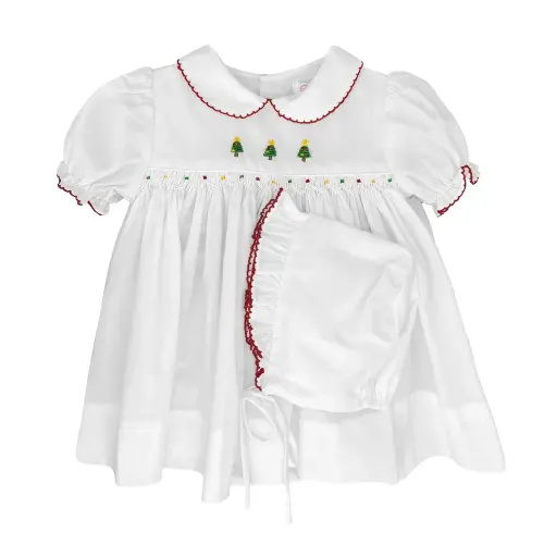 Christmas Embroidered Dress - Newborn