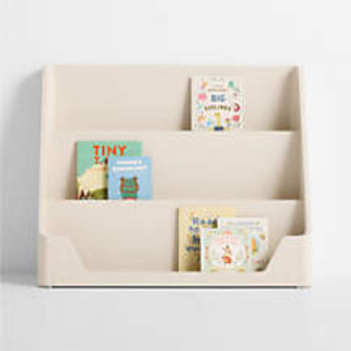 Scout 76" Set of 2 Linen Wood Kids Stackable Bookshelves with Low Bookcase