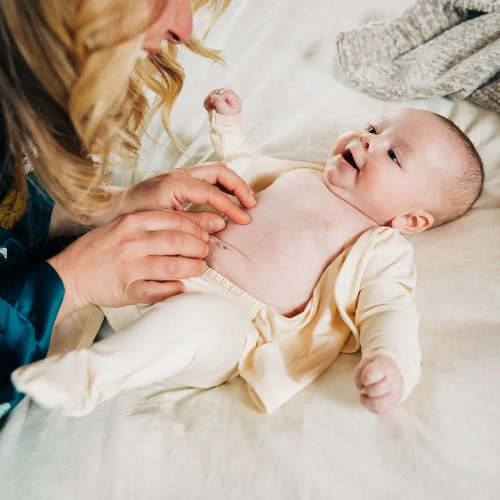 Footie - Oat – Bonsie Skin to Skin Babywear