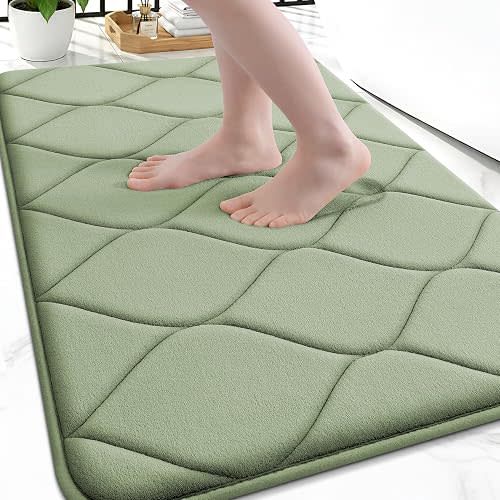 Smiry Memory Foam Bath Mat 30x20, Ultra Soft Absorbent Bathroom Rugs