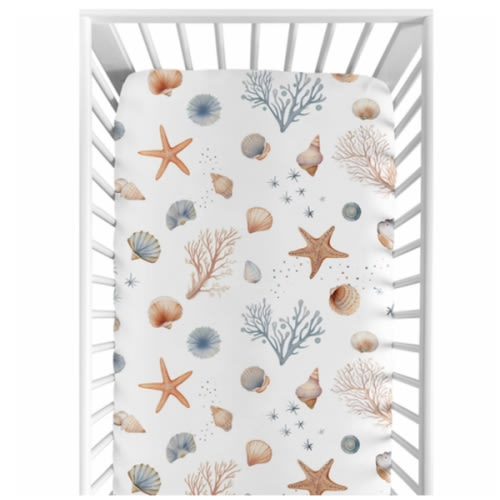 Seashells Collection Crib Sheet
