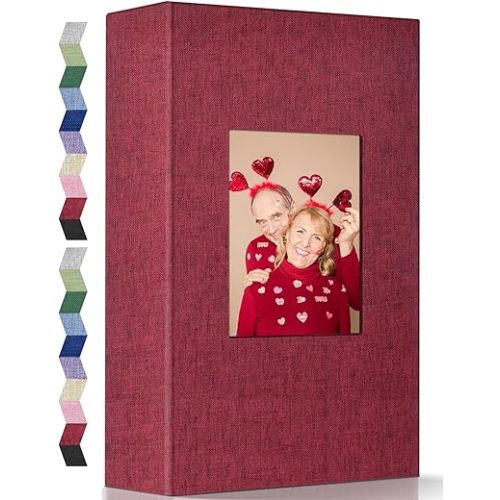 popotop Photo Album 4x6-300 Photos Linen Cover Photo Books with 300 Horizontal Pockets,Slip-in Picture Albums for Family Wedding Anniversary Baby Vacation Pictures