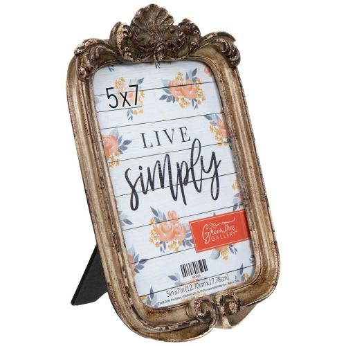 Rust Distressed Ornate Picture Frame - 5" x 7"