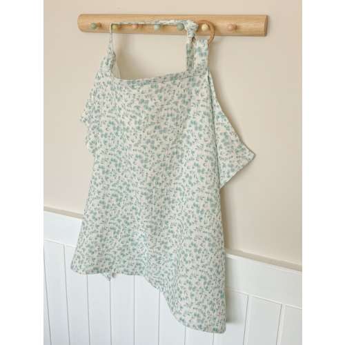 Nursing Cover for Baby Breastfeeding & Pumping, Muslin Double Gauze Cotton, Breast Feeding Apron Shawl Breathable Wire