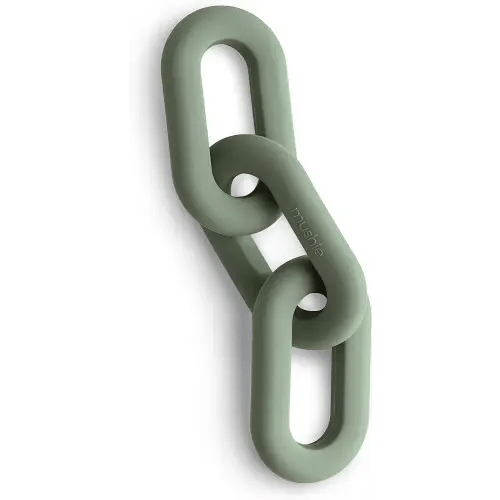 mushie Silicone Baby Links Teether Toy (Dried Thyme)