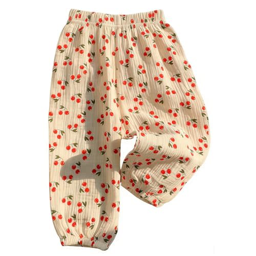 Toddler Girls Long Harem Pants Cotton Linen Baby Baggy Trousers Bloomers 2-7T