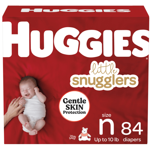 Huggies Little Snugglers Baby Diapers, Size Newborn (up to 10 lbs), 84 Ct