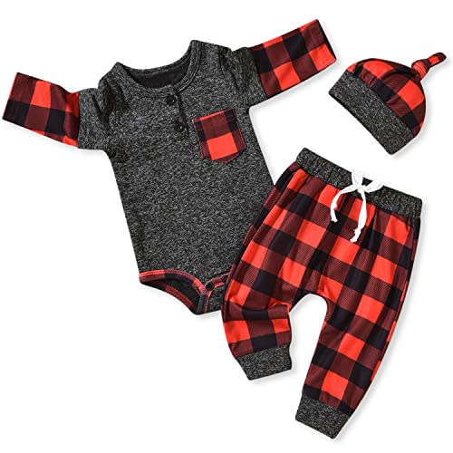 Aalizzwell Newborn Infant Baby Boys Fall Winter Outfit
