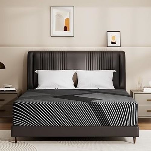 California King Mattress, 8 Inch Memory Foam Cal King Mattress with Breathable Washable Removable Cover, Cooling Gel Bed in a Box, Fiberglass Free, Pressure Relief, Made in USA, CertiPUR-US Certified