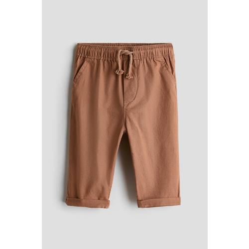 Brown Linen-Blend Pants for kids | H&M US