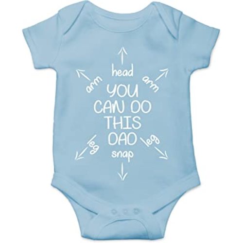 You Can Do This Dad - Funny Baby Essentials Bodysuit - Cute Baby Girl Clothes Newborn Boy Outfit (Newborn, Light Blue)