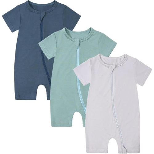 OPAWO Bamboo Sleepers for Baby Boy Pajamas Bamboo Pajamas Baby Romper 0-24M