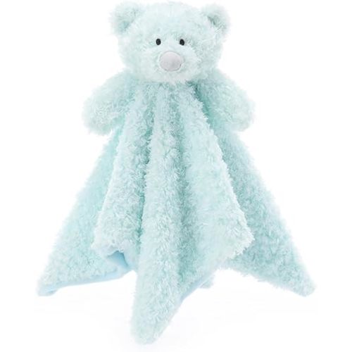 Apricot Lamb Sky Blue Peach Bear Soft Loveys Security Blanket for Babies, Baby Boy and Girl, 14x14 Inches for Infant and Toddlers