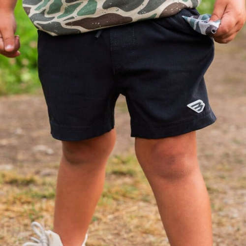 Youth Short - Heather Black - Duck Camo – BURLEBO