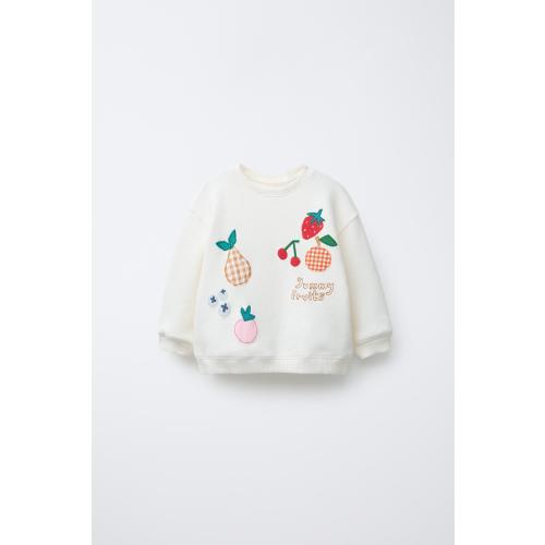 FRUIT PATCH SWEATSHIRT - Oyster-white | ZARA United States