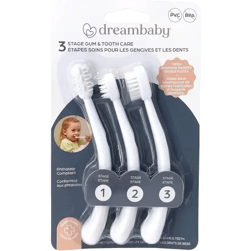 Dreambaby Toothbrush Set 3 Stage, White