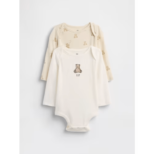 Baby Organic Cotton Brannan Bear Bodysuit (2-Pack)