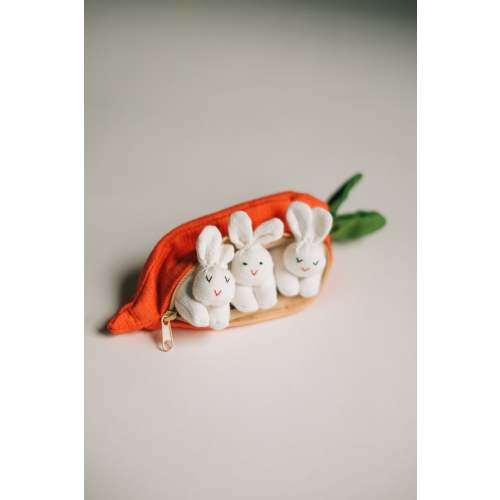 Quiet Toys: Rabbits & Carrot Pouch