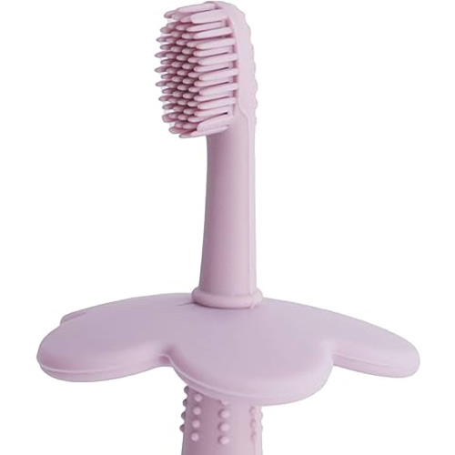 mushie Flower Toddler Training Toothbrush (Soft Lilac)
