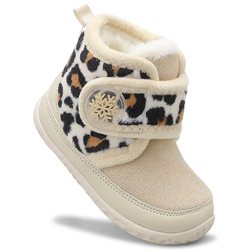 Scurtain Toddler Slippers Girl Boy House Shoes Fuzzy Hard Bottom Winter Boots Baby Cozy Walking Sock Shoes