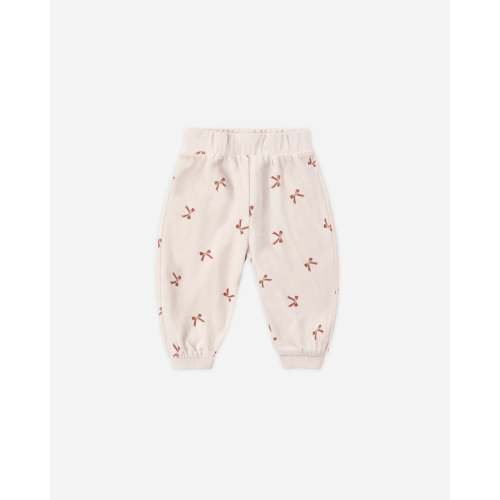 Velour Relaxed Sweatpant Red Bows – Quincy Mae
