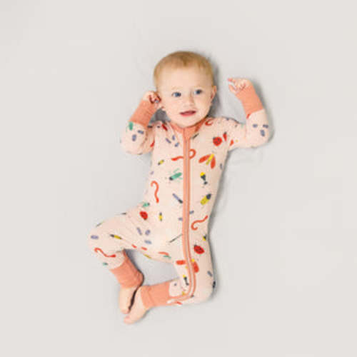 Larkspur Baby | Romper Pajamas | Convertible Footed Romper in Cuddly Crawlers