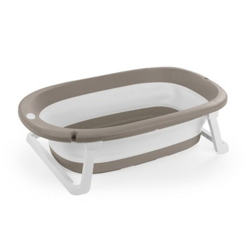 Dolu Nuve Foldable Baby Bathtub Collapsible Infant Bath Tub for Newborns, Grey