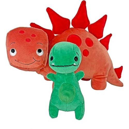 MerryMakers Tiny T. Rex and Pointy Plush Pair: 12.5