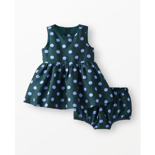 Baby Sleeveless Polka Dot Dress & Bloomers Set