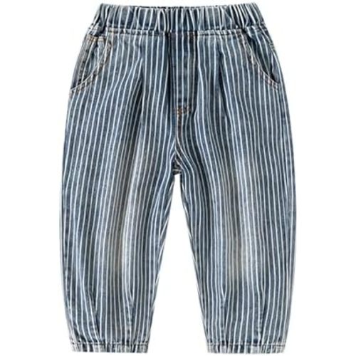 Toddler Stretch Cargo Jean Kids Boys Girls Elastic Waisted Straight Leg Jeans Baby Infants Vintage Denim Pull On Pants Pocket