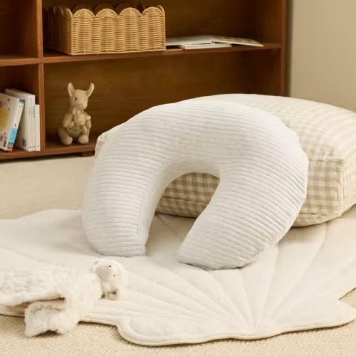 Adairs Kids - Organic Cotton Jersey Grey Marle Nursing Pillow | Adairs