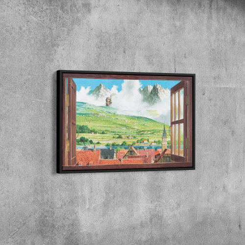 Howl's Moving Castle Poster, Hayao Miyazaki, Studio Ghibli Poster, Anime Poster, Howl's Moving Castle Print Art, Anime Print, Anime Canvas