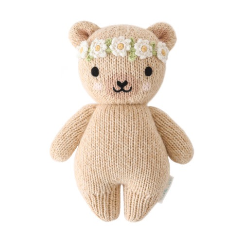 Baby Honey Bear with Flower Crown Stuffed Animal
