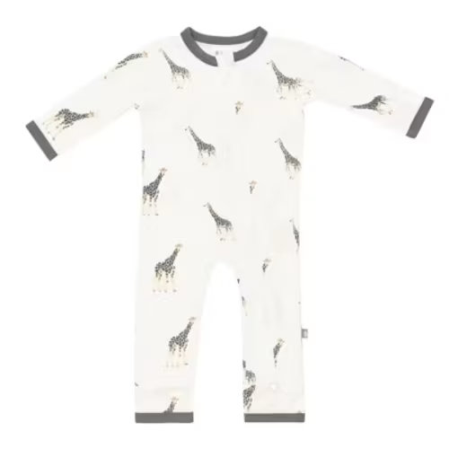 Zippered Romper in Giraffe