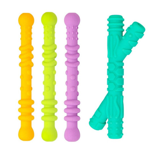 Re-Play Assorted Teether Straws with Cleaning Brush