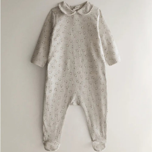 BABY CHICKS FOOTED ROMPER - Gray marl | ZARA United States