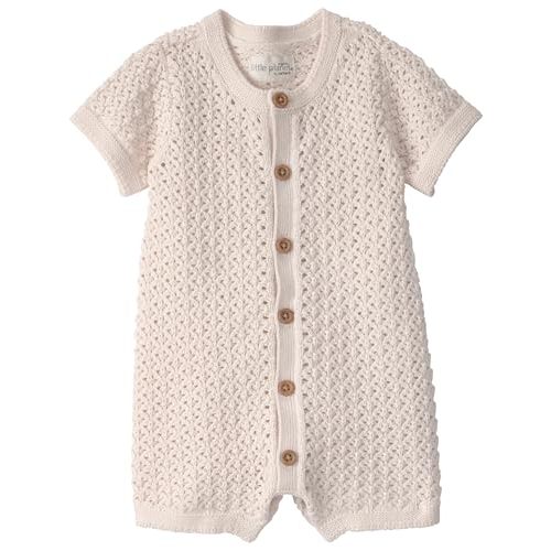 little planet by carter's unisex-baby Waffle Knit Button-Front Jumpsuit made with Organic Cotton