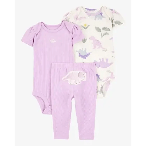 Baby Girl 3-Piece Dinosaur Little Character Set - Purple | Carter's