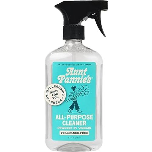 Aunt Fannie's All Purpose Household Cleaner, Multi-Surface Spray Cleaner, Powered by Vinegar for Kitchen, Bath, Windows and Countertops, Fragrance Free, Pack of 1
